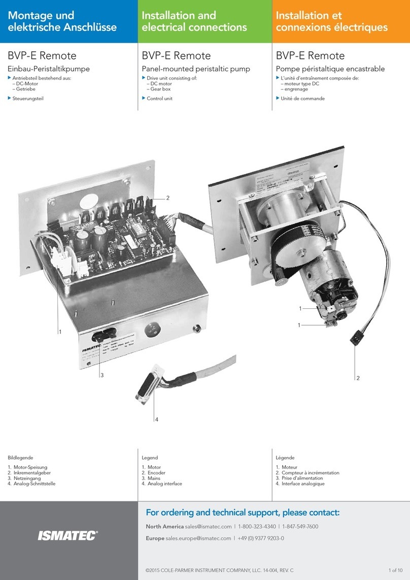 Ismatec BVP-E Remote User manual