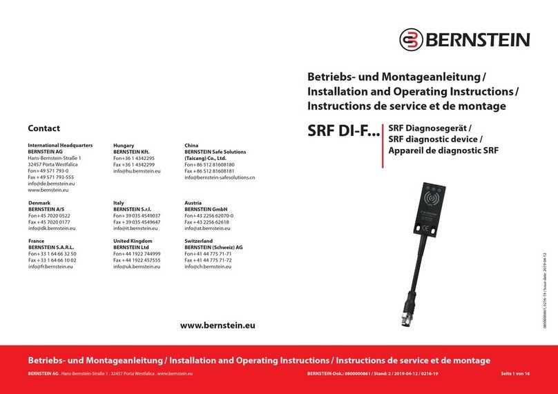 BERNSTEIN SRF DI-F Series Installation and operating instructions BERNSTEIN SRF DI-F Series Installation and operating instructions