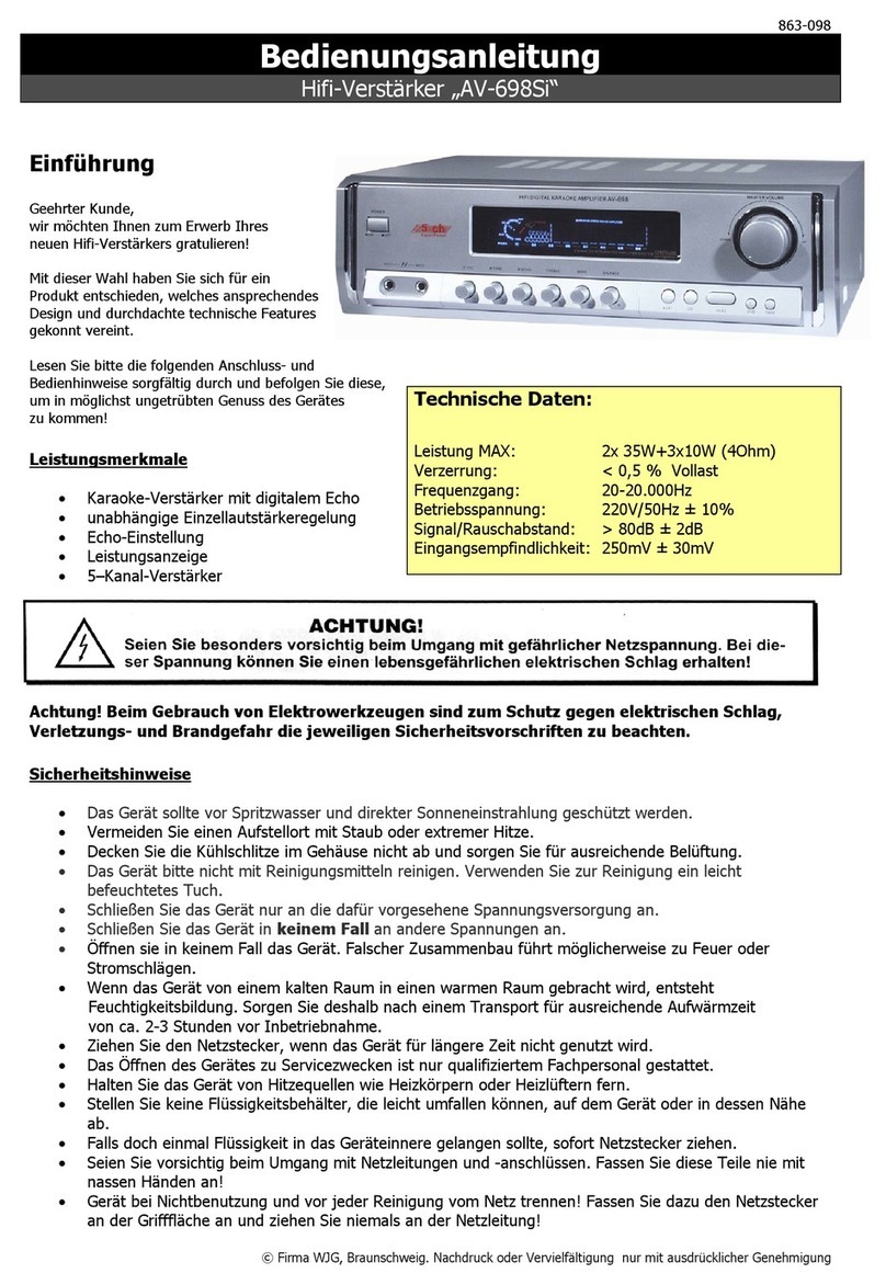 McVoice AV-698Si owner's manual