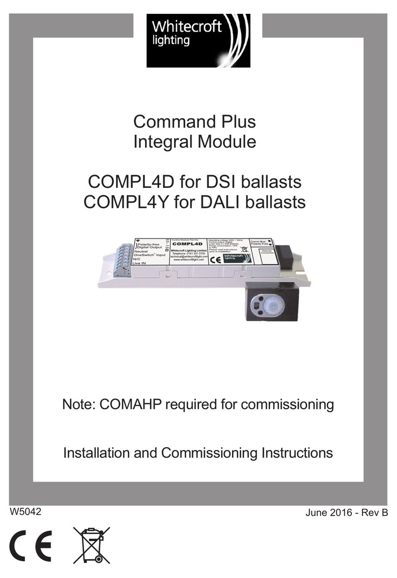 WHITECROFT LIGHTING Command Plus Installation and commissioning instructions