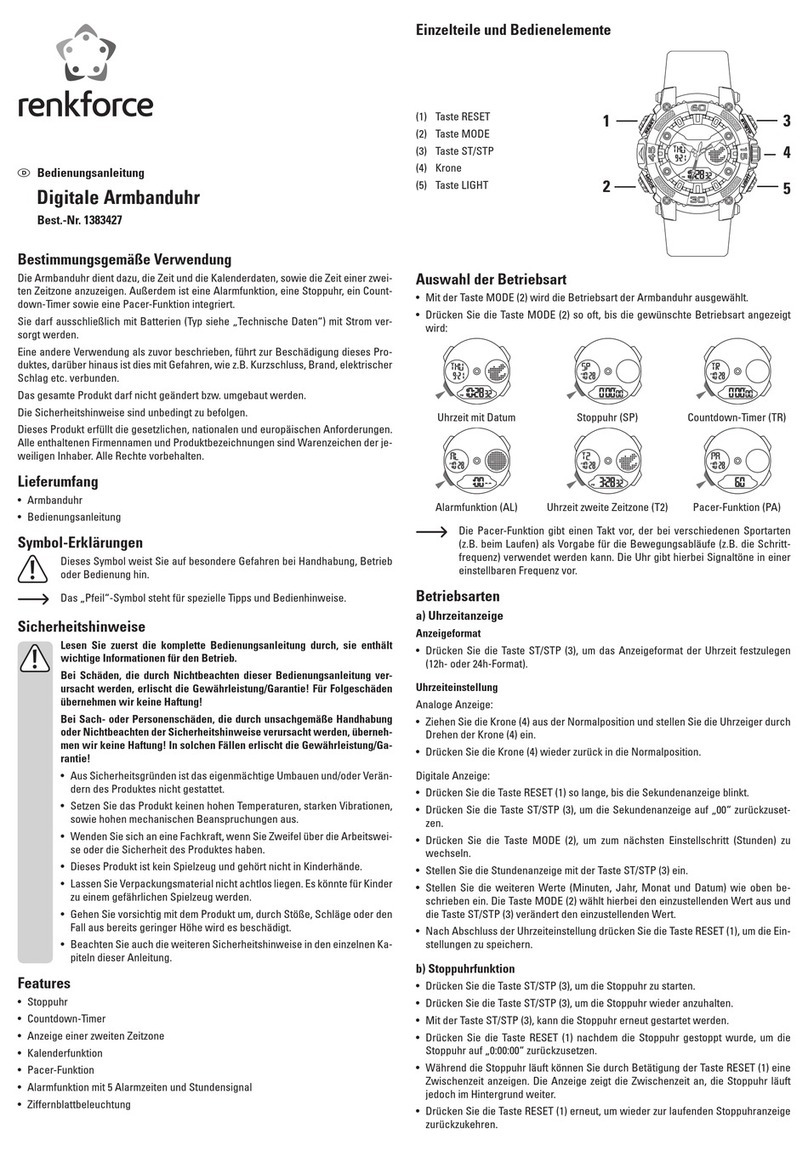 Renkforce 1383427 operating instructions
