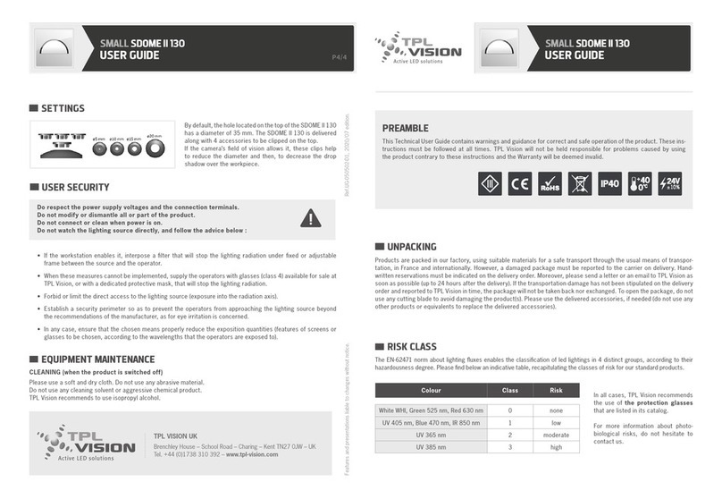 TPL VISION SDOME II 130 user guide