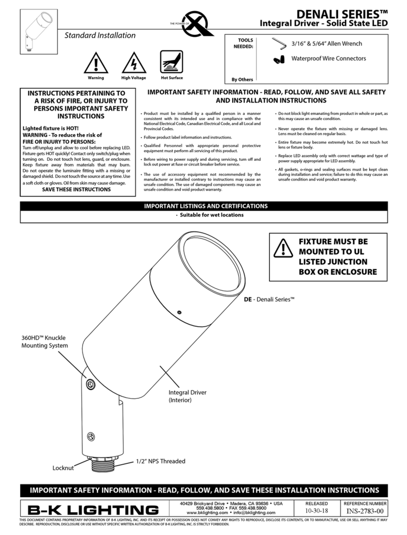 B-K lighting Denali Series User manual