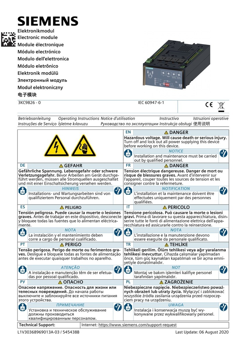 Siemens 3KC9826-0 operating instructions