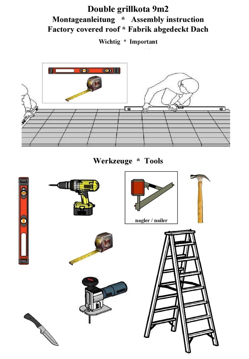 Finn Art Blockhaus Double grillkota 9m2 Assembly instruction