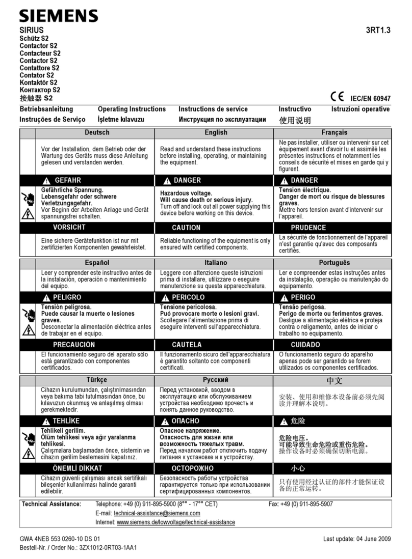 Siemens SIRIUS 3RT1.3 User manual
