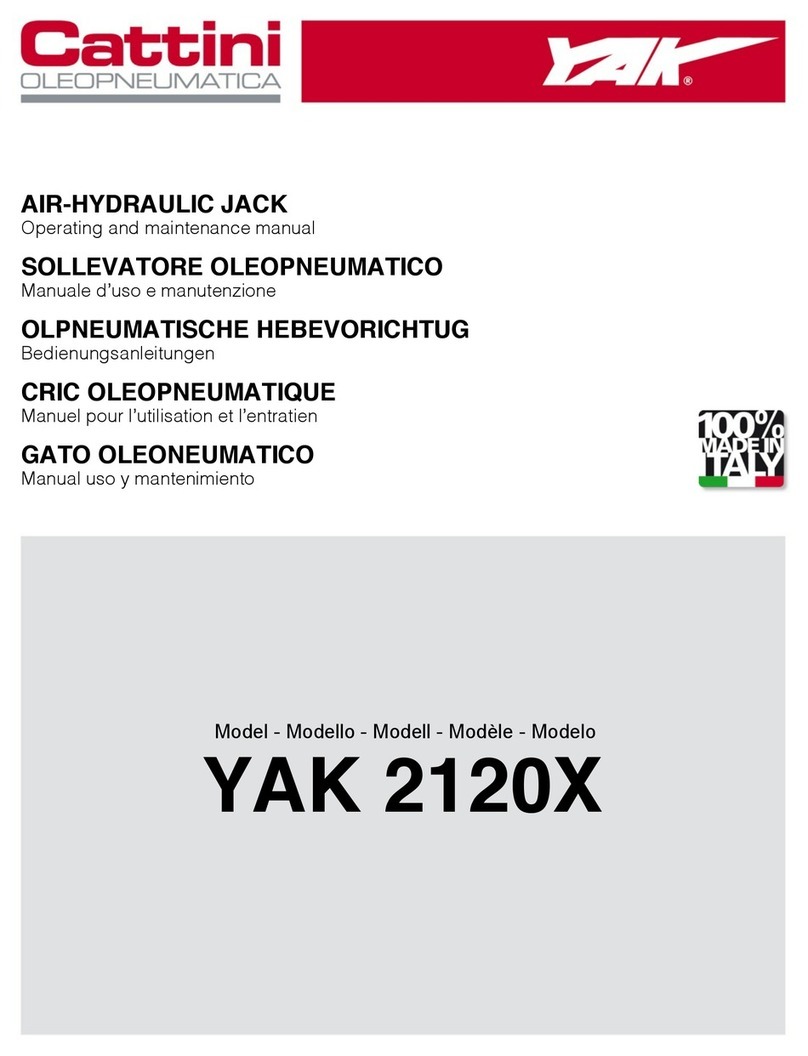 Cattini Oleopneumatica YAK 2120X Operating instructions Cattini Oleopneumatica YAK 2120X Operating instructions