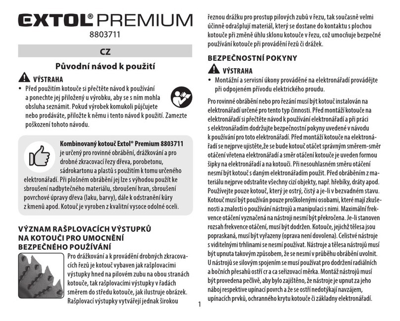 EXTOL PREMIUM 8803711 Translation of the original user manual