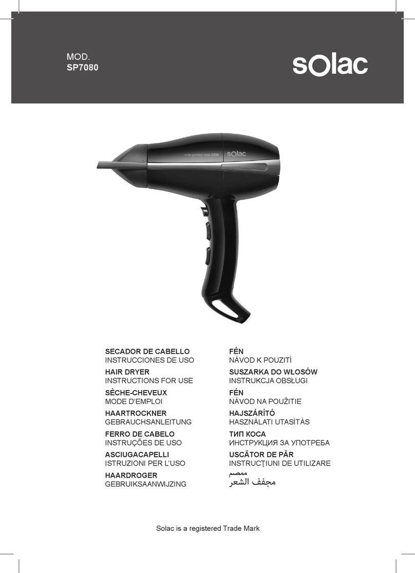SOLAC SP7080 Instructions for use