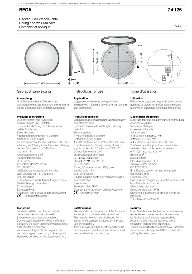 BEGA 24 125 User manual