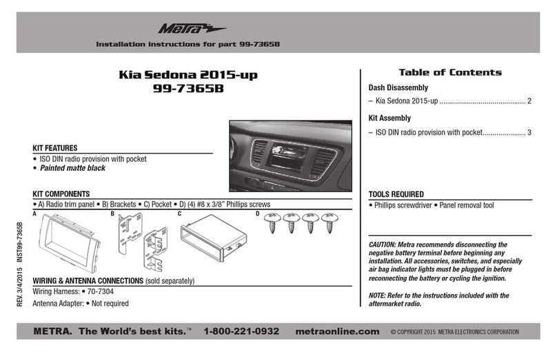 Metra Electronics 99-7365B User manual