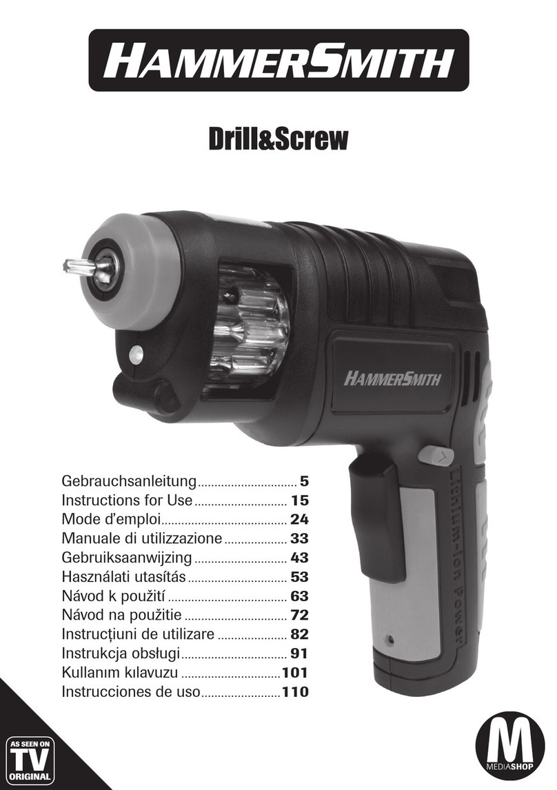 HammerSmith Drill&Screw STANDARD Instructions for use