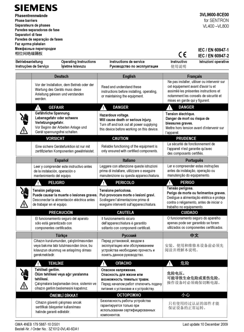 Siemens 3VL9600-8CE00 User manual
