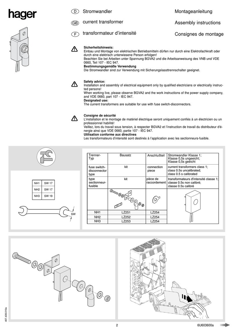hager NH1 User manual