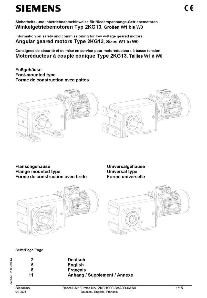Siemens 2KG13 Owner's manual