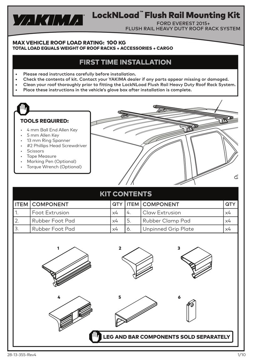 Yakima LockNLoad Flush Rail Mounting Kit User manual