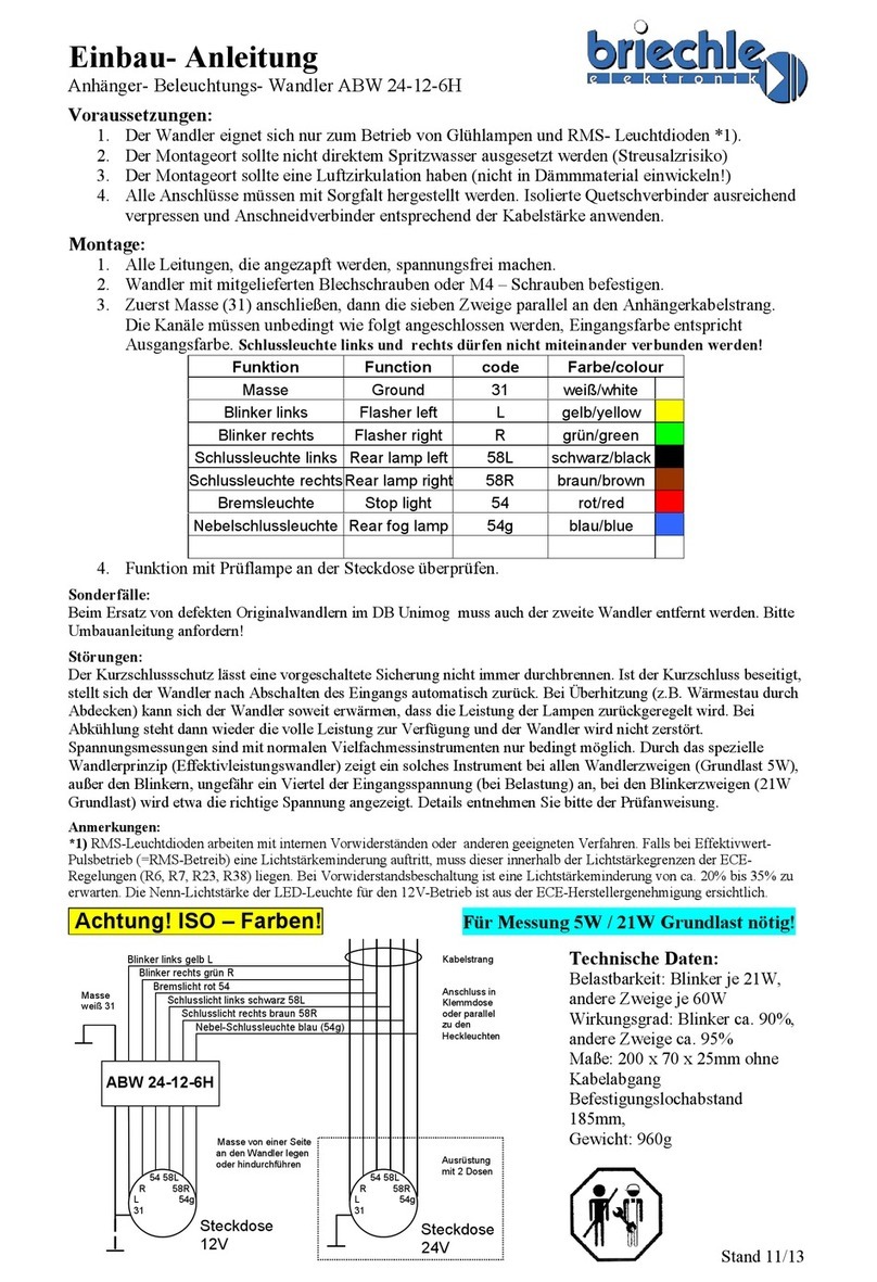 briechle elektronik ABW 24-12-6H installation manual