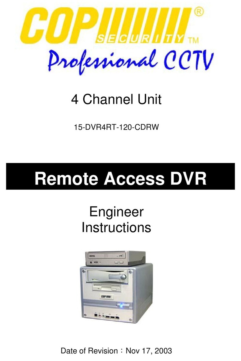 COP Security 15-DVR4RT-120-CDRW Engineer Instructions