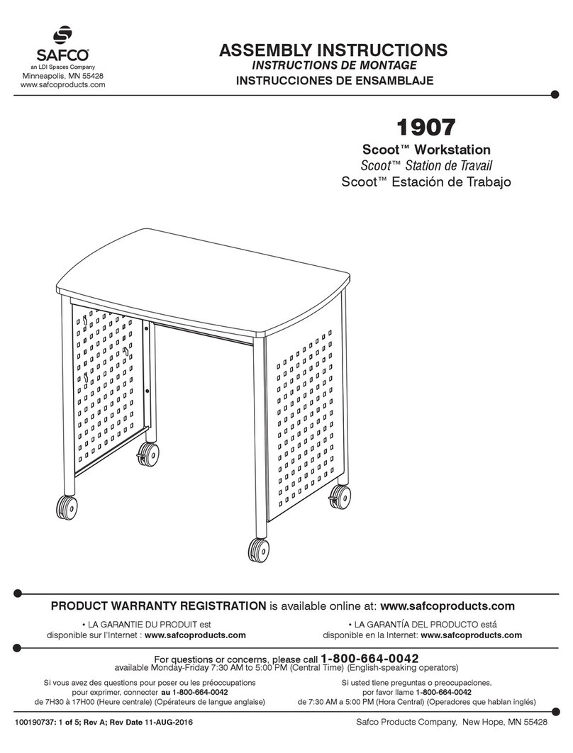 LDI Spaces SAFCO Scoot 1907 Assembly instructions