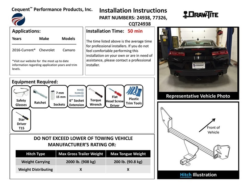 Cequent Draw-Tite CQT24938 installation instructions
