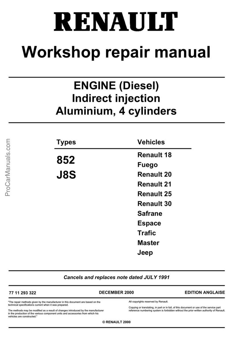 Renault 852 Workshop repair manual