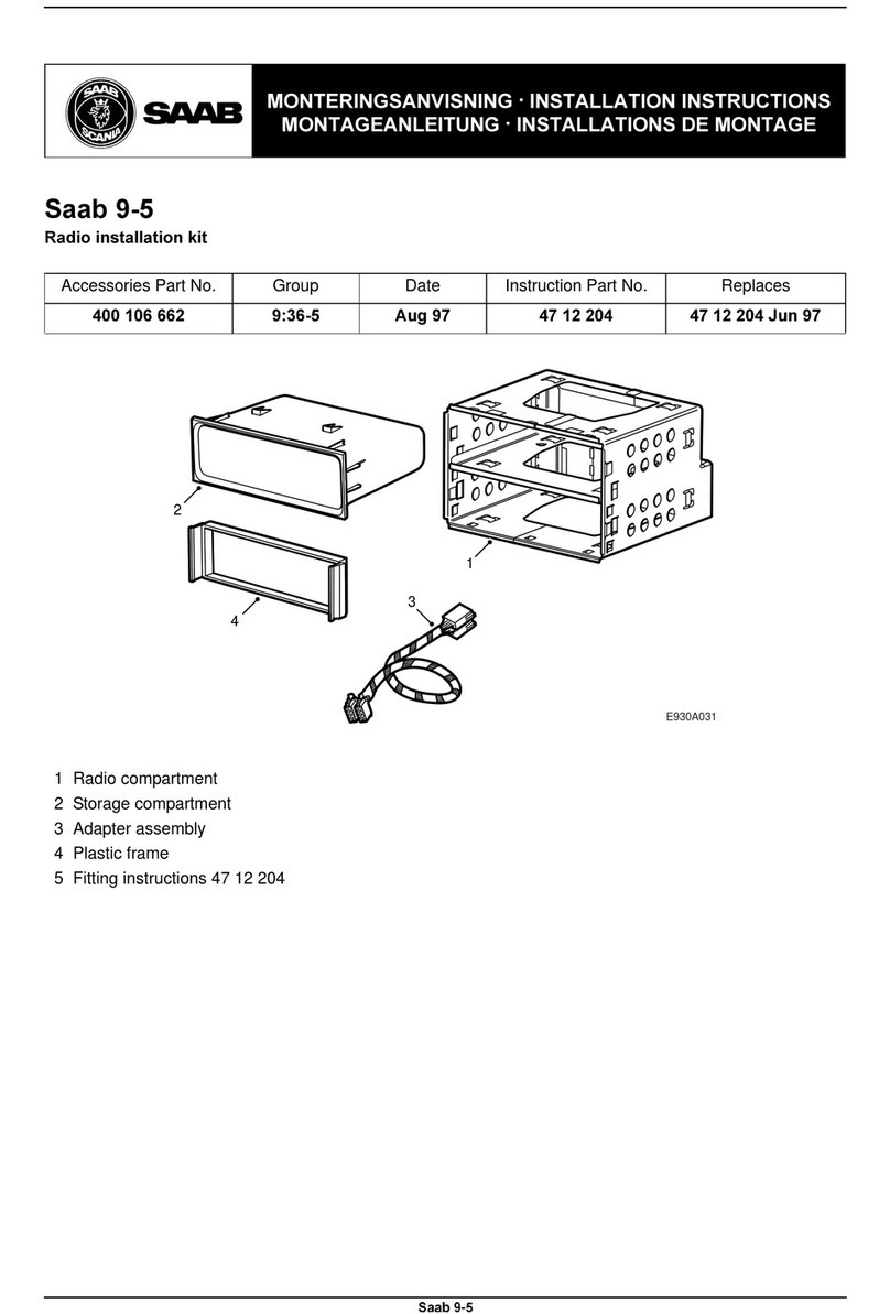 Saab 400 106 662 installation instructions