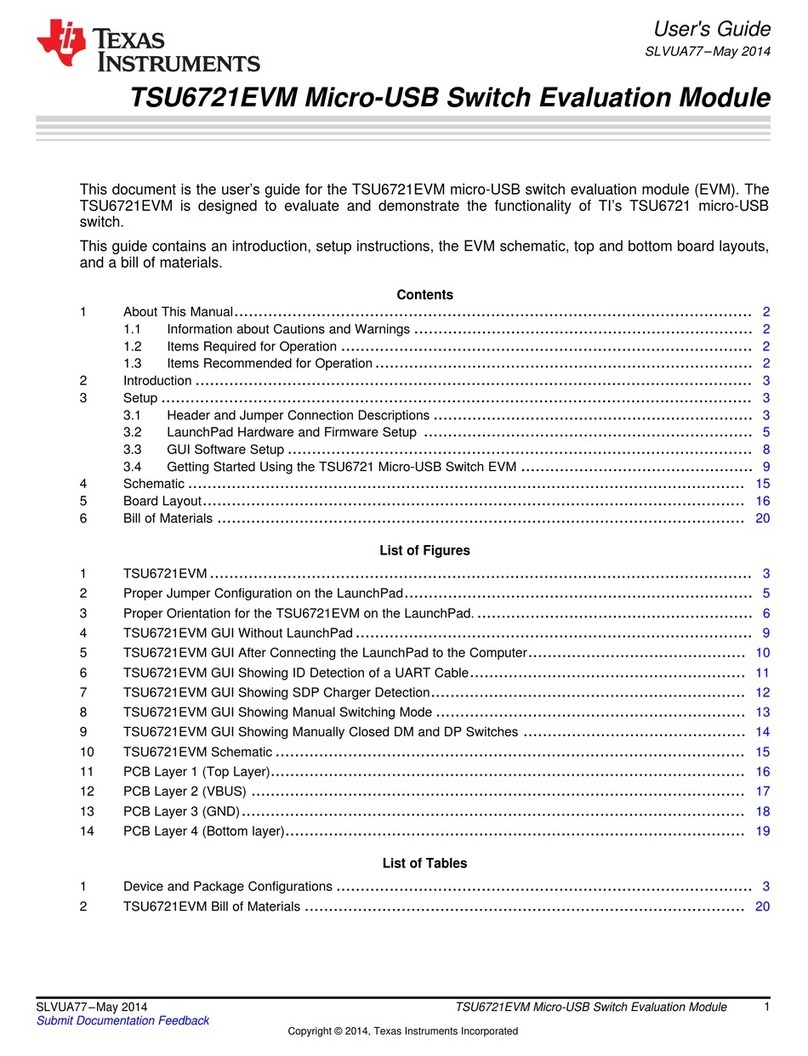 Texas Instruments TSU6721EVM user guide