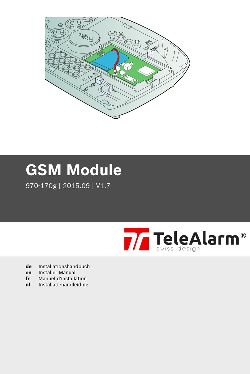 TeleAlarm 970-170g Installer manual