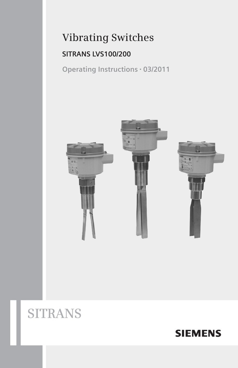 Siemens SITRANS LVS100 User manual Siemens SITRANS LVS100 User manual