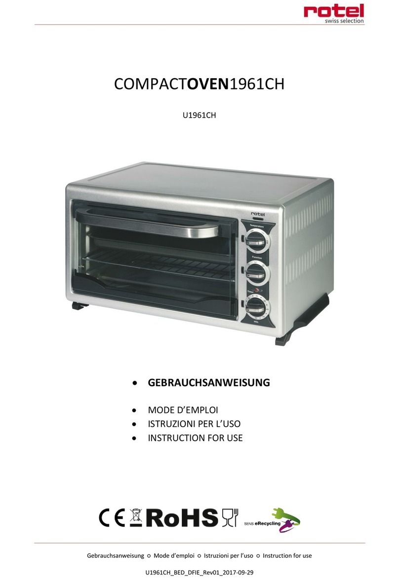 Rotel COMPACTOVEN1961CH Instructions for use Rotel COMPACTOVEN1961CH Instructions for use
