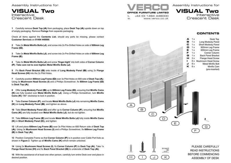 Verco VISUAL Two Assembly instructions