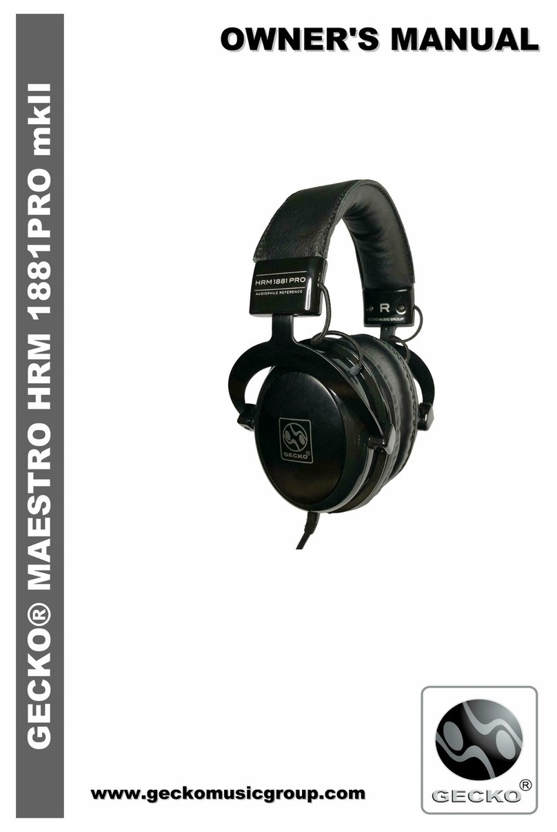 Gecko Maestro HRM 1881PRO mkII owner's manual