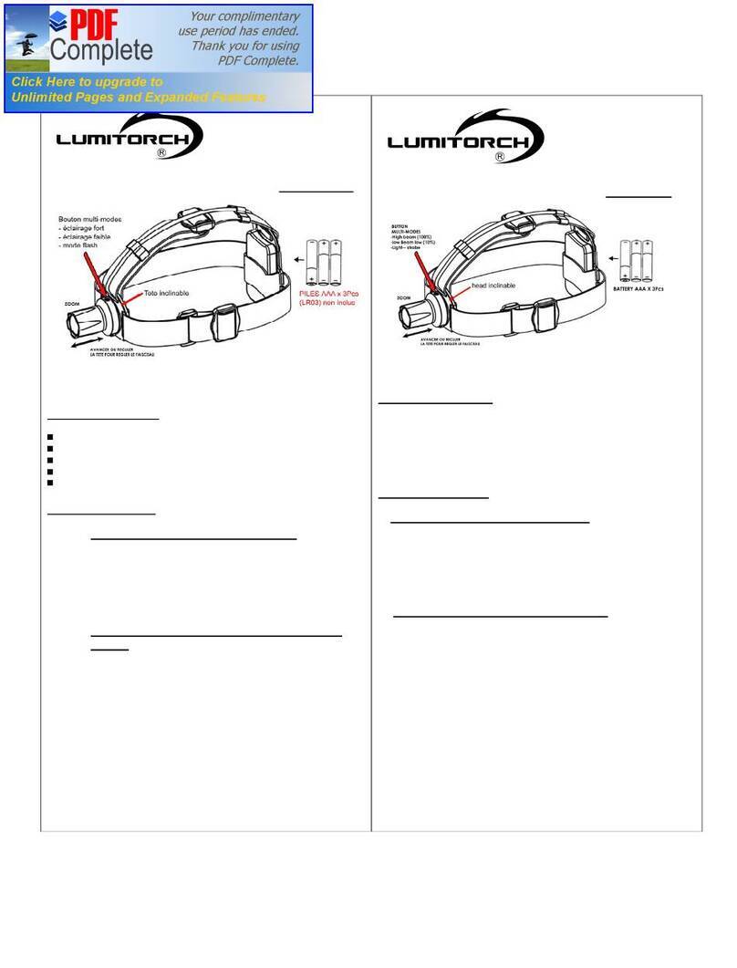 Lumitorch 093648 manual