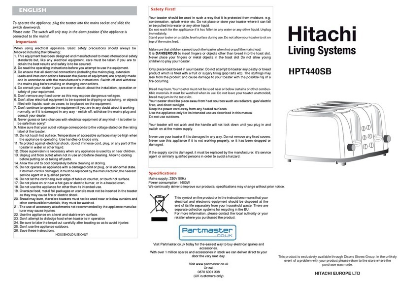 Hitachi HPT440SB manual