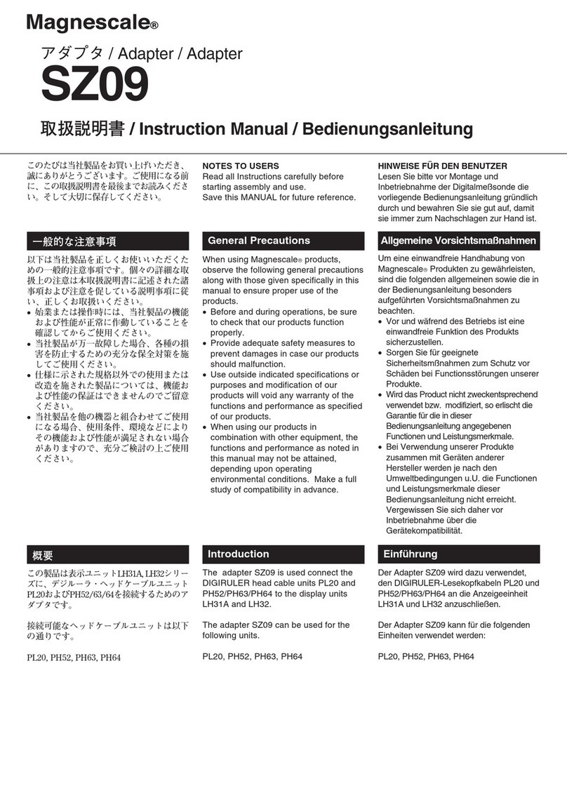 Magnescale SZ09 User manual