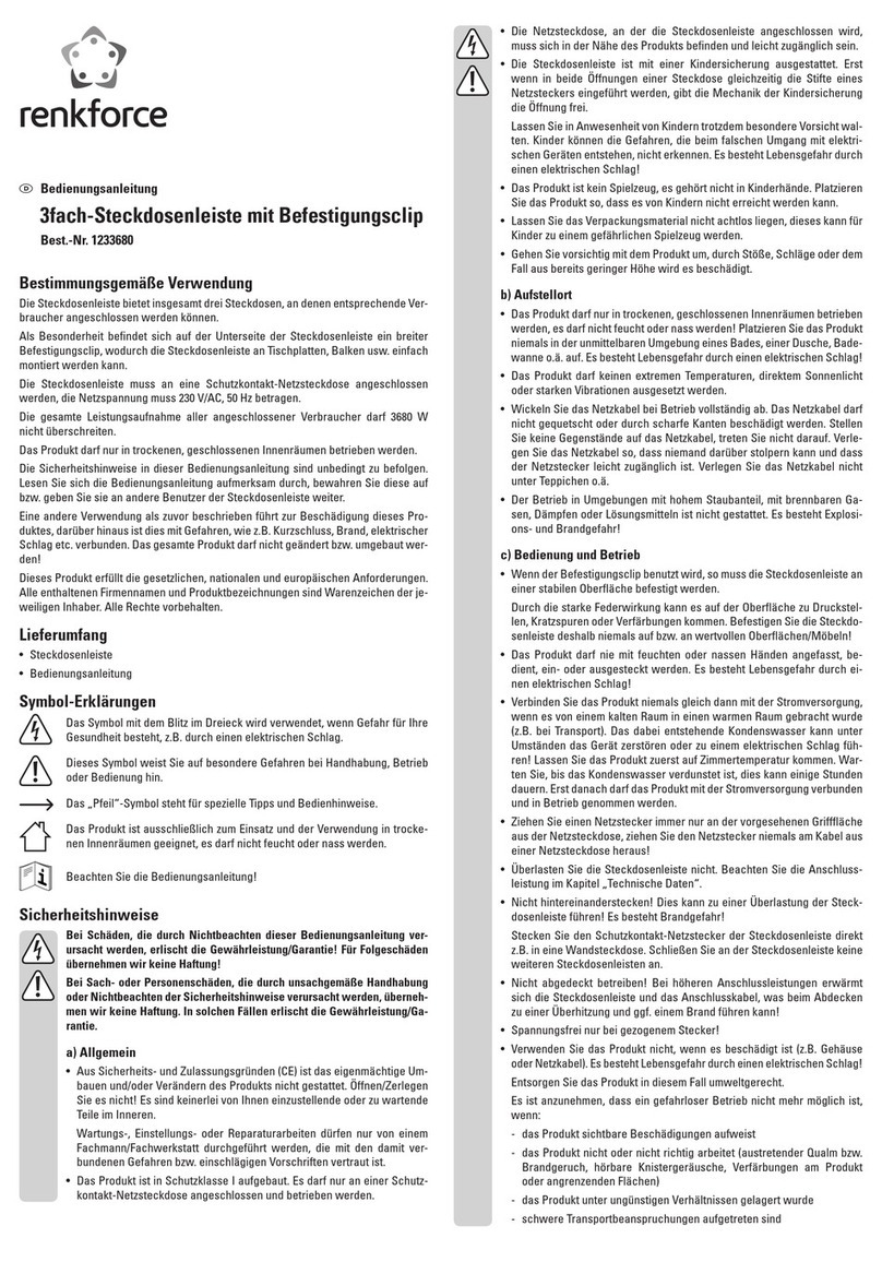 Renkforce 1233680 operating instructions