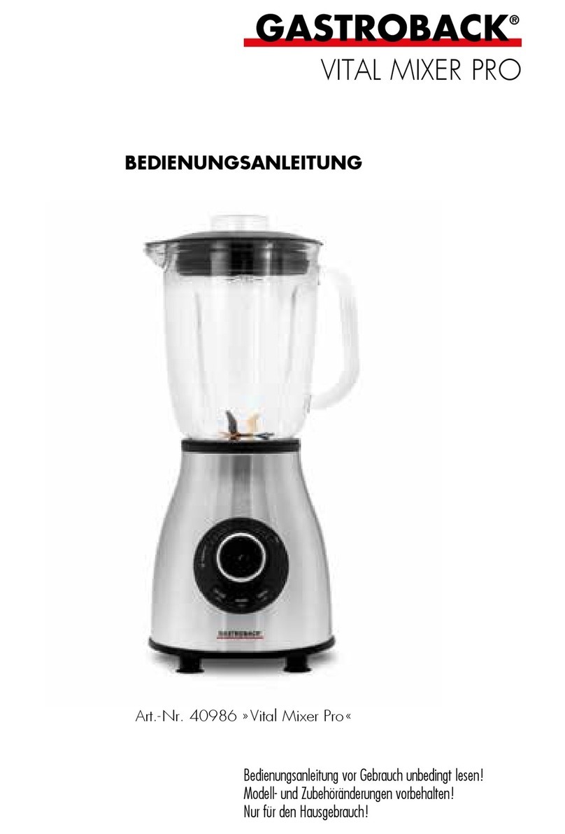 Gastroback Vital Blender Pro User manual