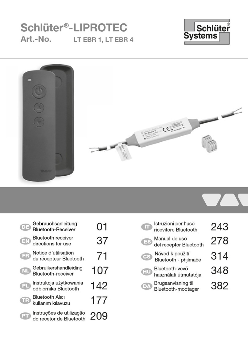 Schluter Systems LIPROTEC LT EBR 1 Directions for use