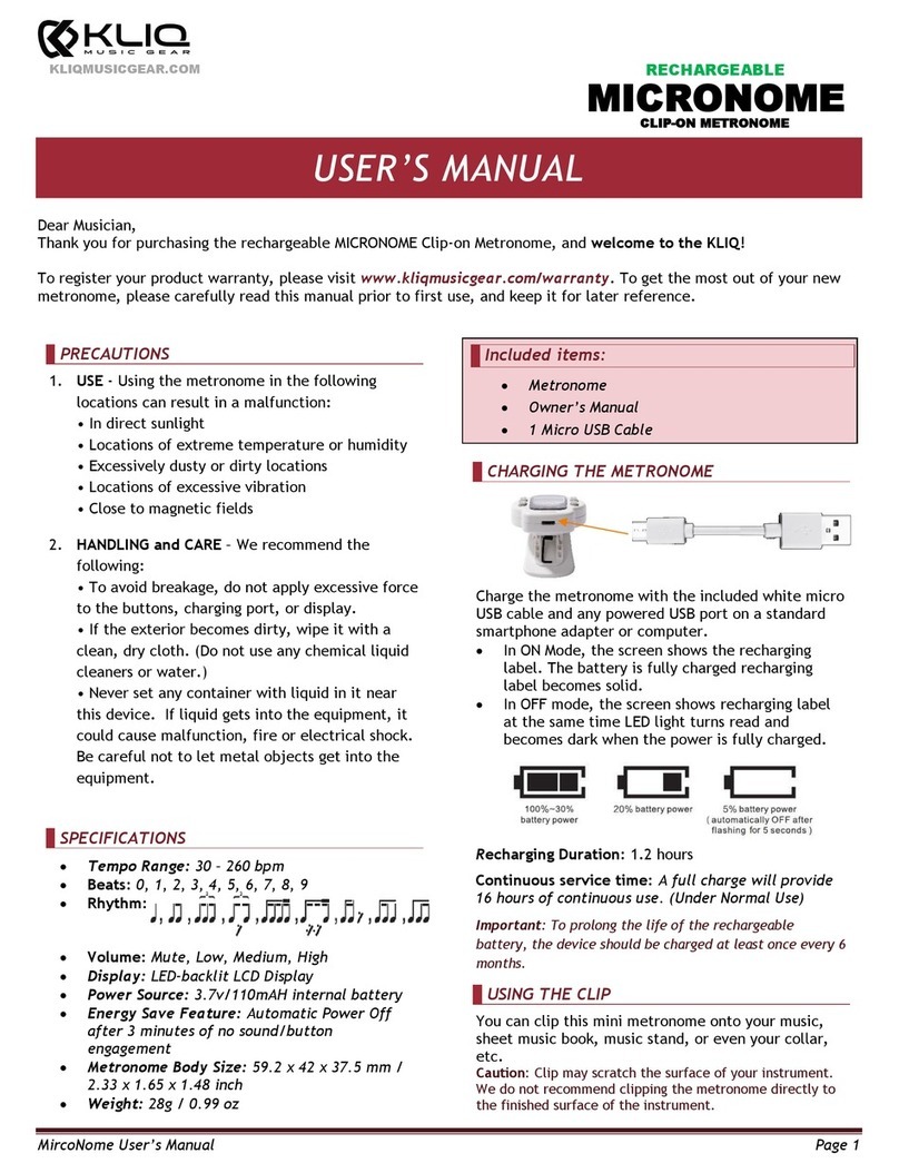 KLIQ MICRONOME user manual