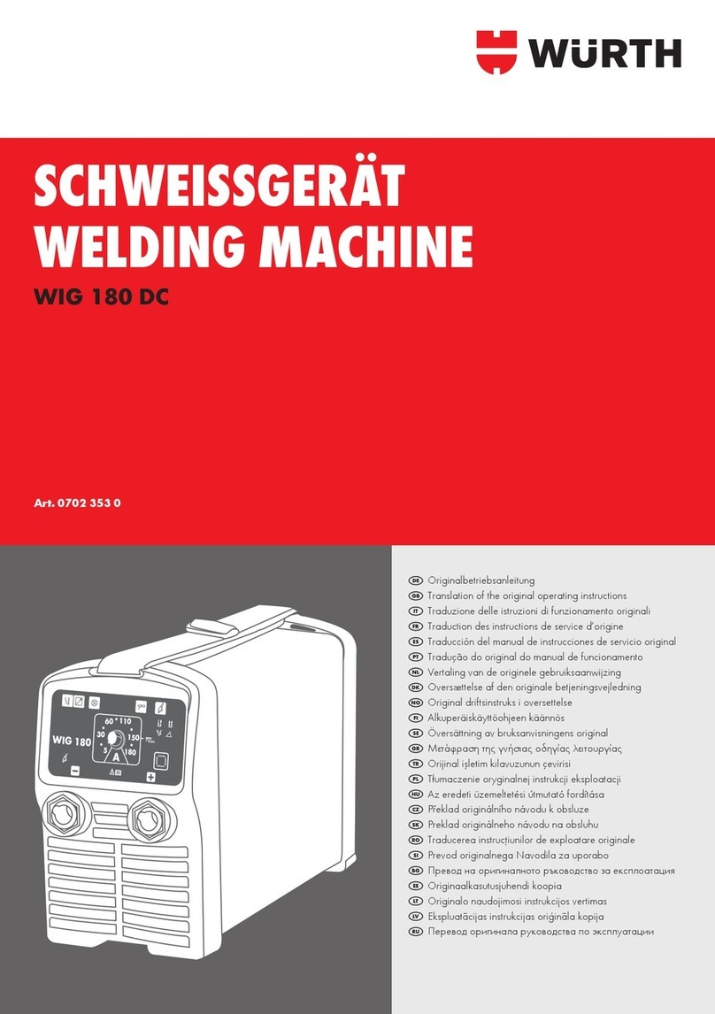 Würth WIG 180 DC Translation of the original operating instructions