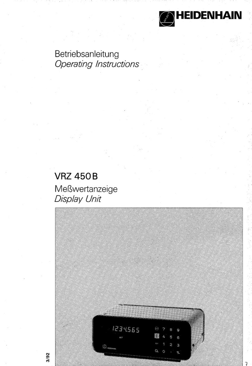 HEIDENHAIN VRZ 450B Operating lnstructions