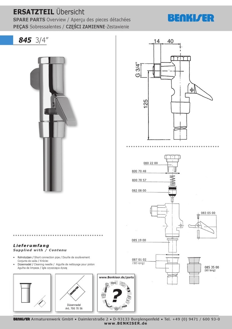 BENKISER 845 installation instructions