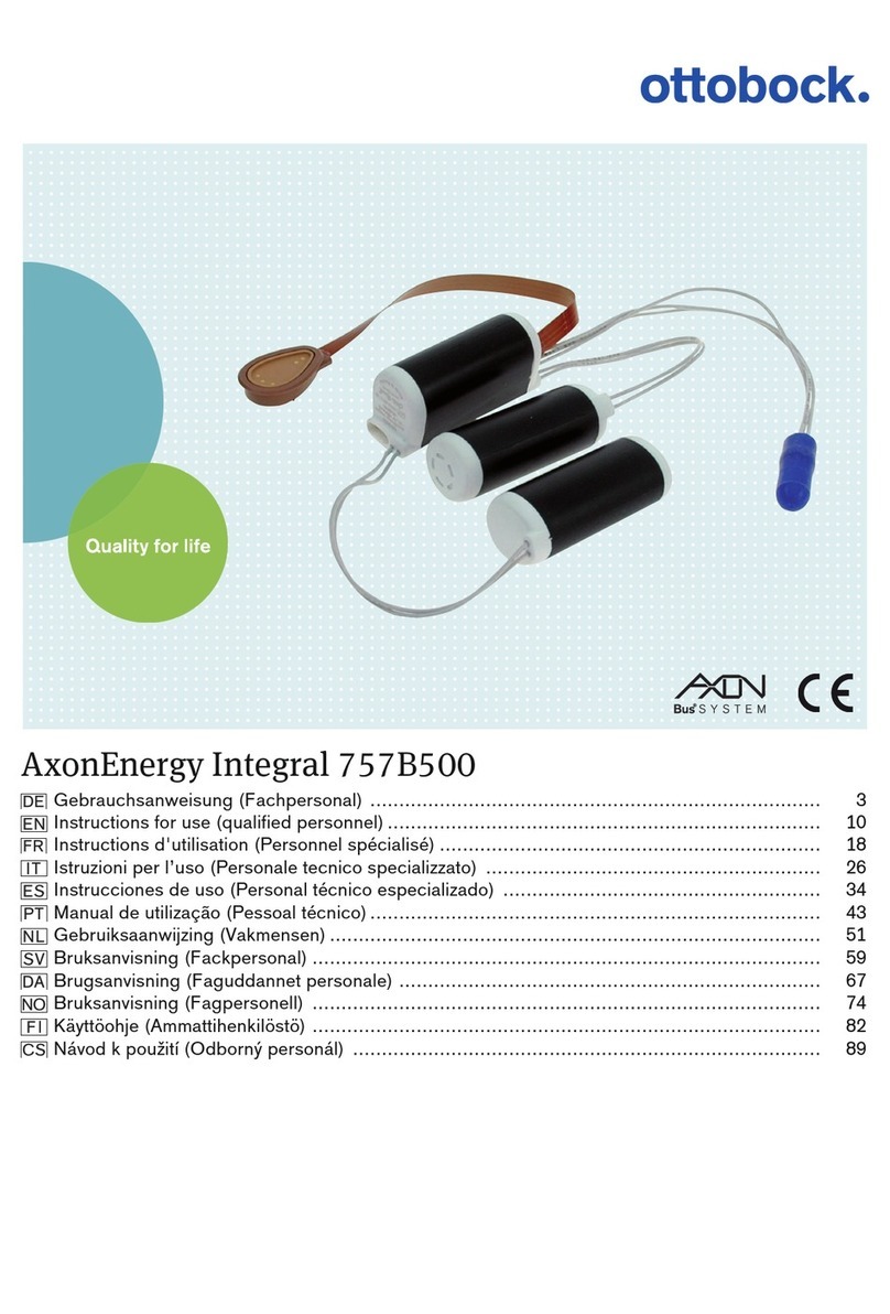 Otto Bock AxonEnergy Integral 757B500 User manual
