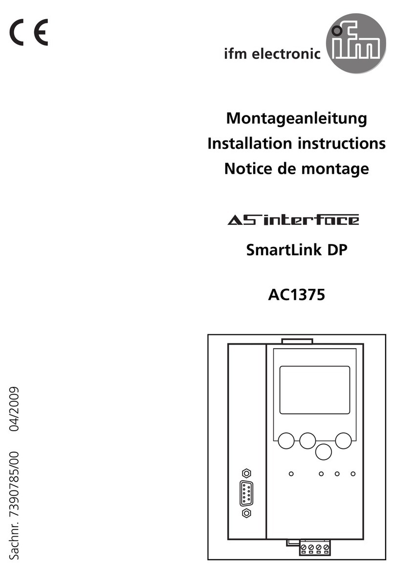 IFM Electronic AS Interface SmartLink DP AC1375 installation instructions