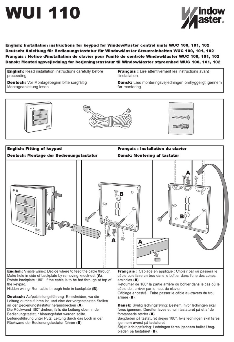 WindowMaster WUI 110 installation instructions