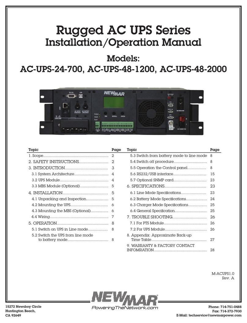 NewMar AC UPS Series Installation & operation manual