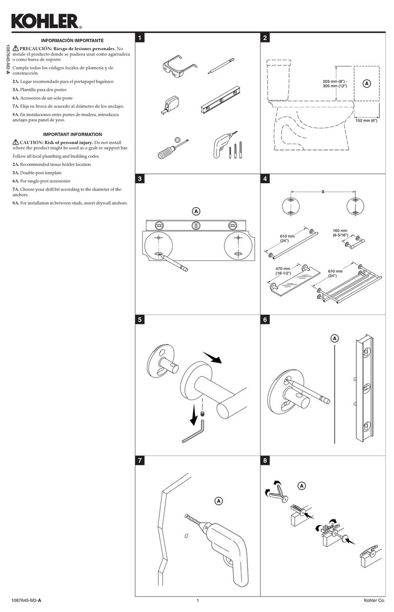 Kohler Kumin 97878 Operating manual