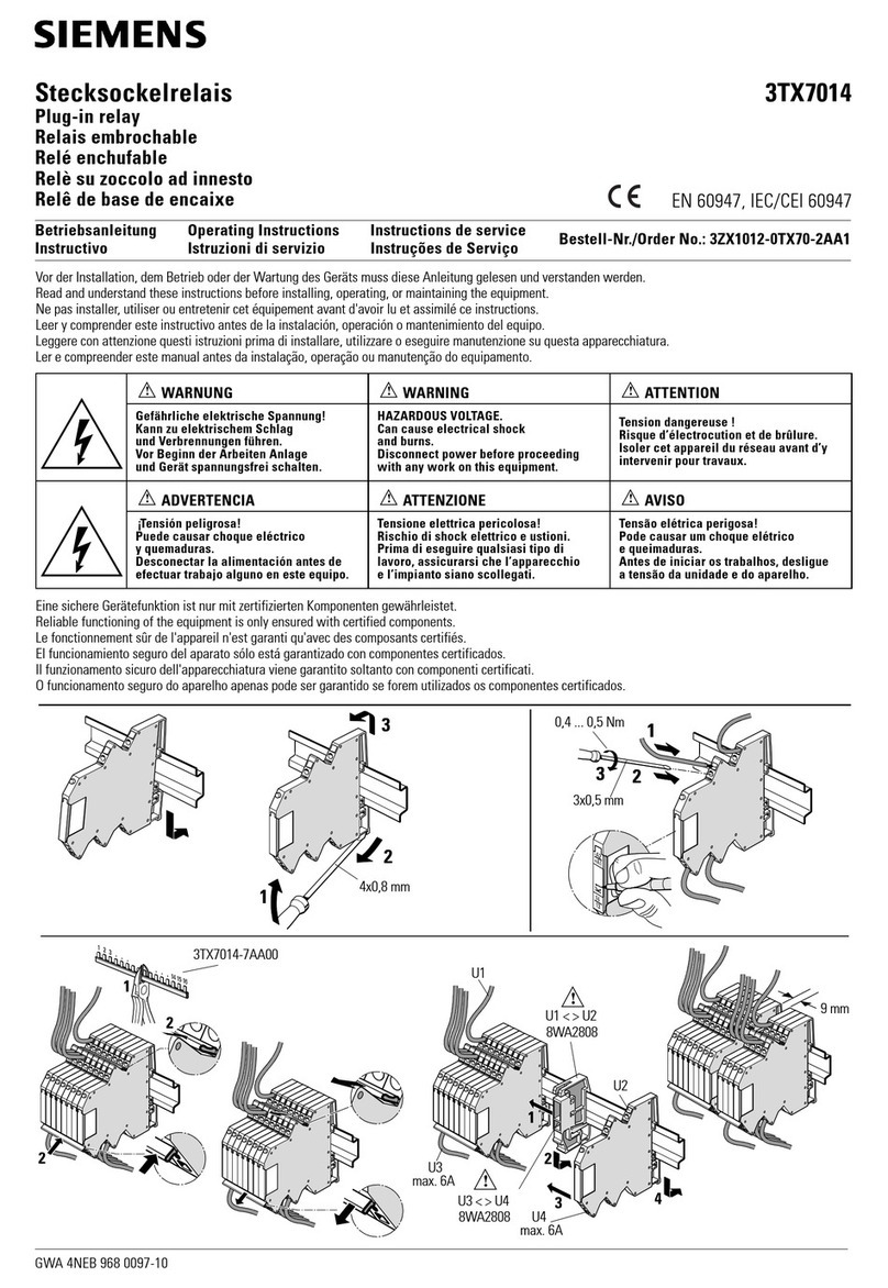 Siemens 3TX7014 Series operating instructions