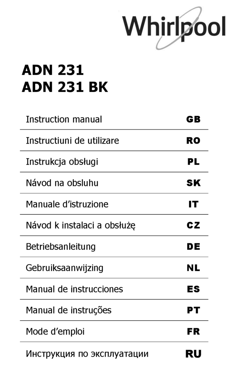 Whirlpool ADN 231 instruction manual