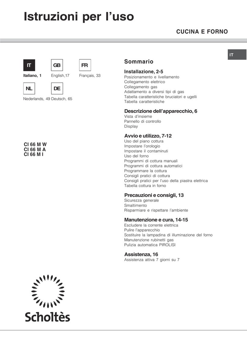 SCHOLTES CI 66 M W operating instructions